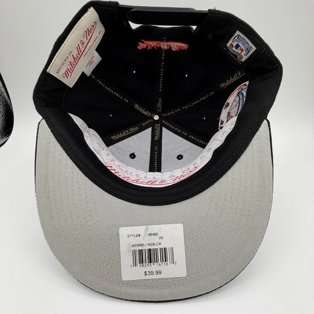 Houston Astros Mitchell & Ness Snapback Adjustable Hat Liberty Fit‎ Black NEW